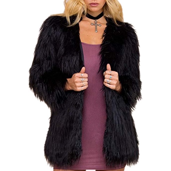 DAYANA FONTANA NYC Jackets & Blazers - /Faux Fur /Coat Long Sleeve Short Jacket